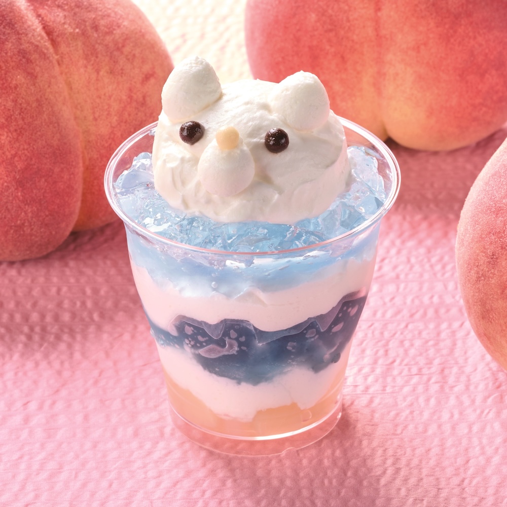「ひょっこりしろくまの白桃ソーダゼリー」税込み378円