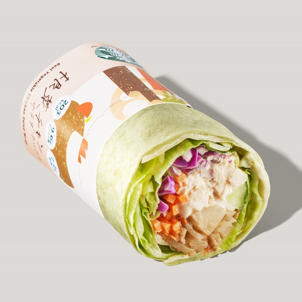 リニューアル販売される「根菜チキン サラダラップ」税込み460円