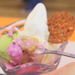 「ピスタチオとカシスの塩キャラメルパフェ」税込み740円