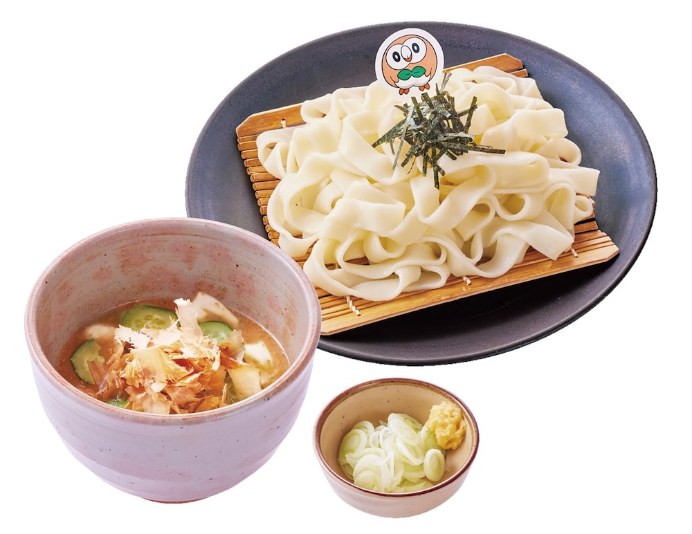 「おかげ庵」で販売される「モクローの胡麻だれきしめん」税込み1,180円～1,260円