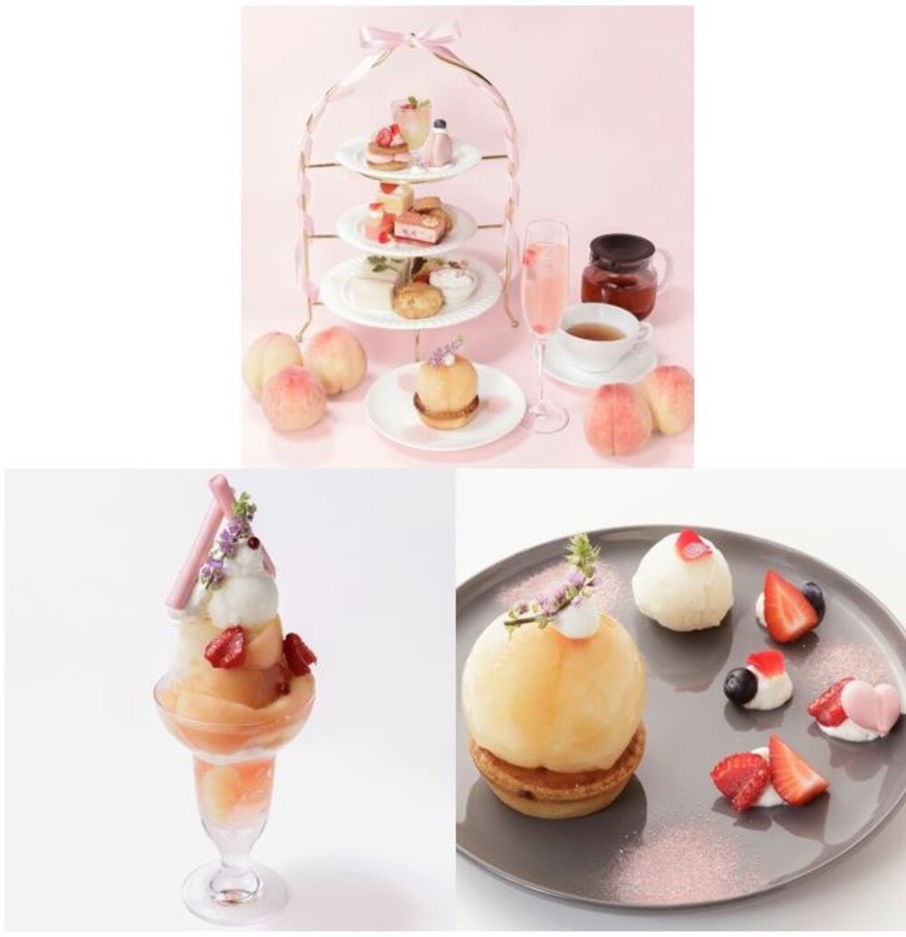 フルーツ＆スイーツカフェ「フルフルール 近鉄あべのハルカス店」で  毎年大人気゛桃”スイーツが７月９日(水)からスタート  今年はアフタヌーンティーセットが初登場！