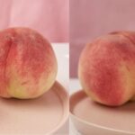 左から「おやつプリン もも味」税込み450円、「TAMAGOYA桃のシュークリーム」税込み450円