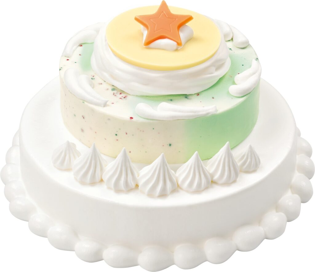 2段重ねのアイスクリームケーキ「ポッピングスター」イメージ
