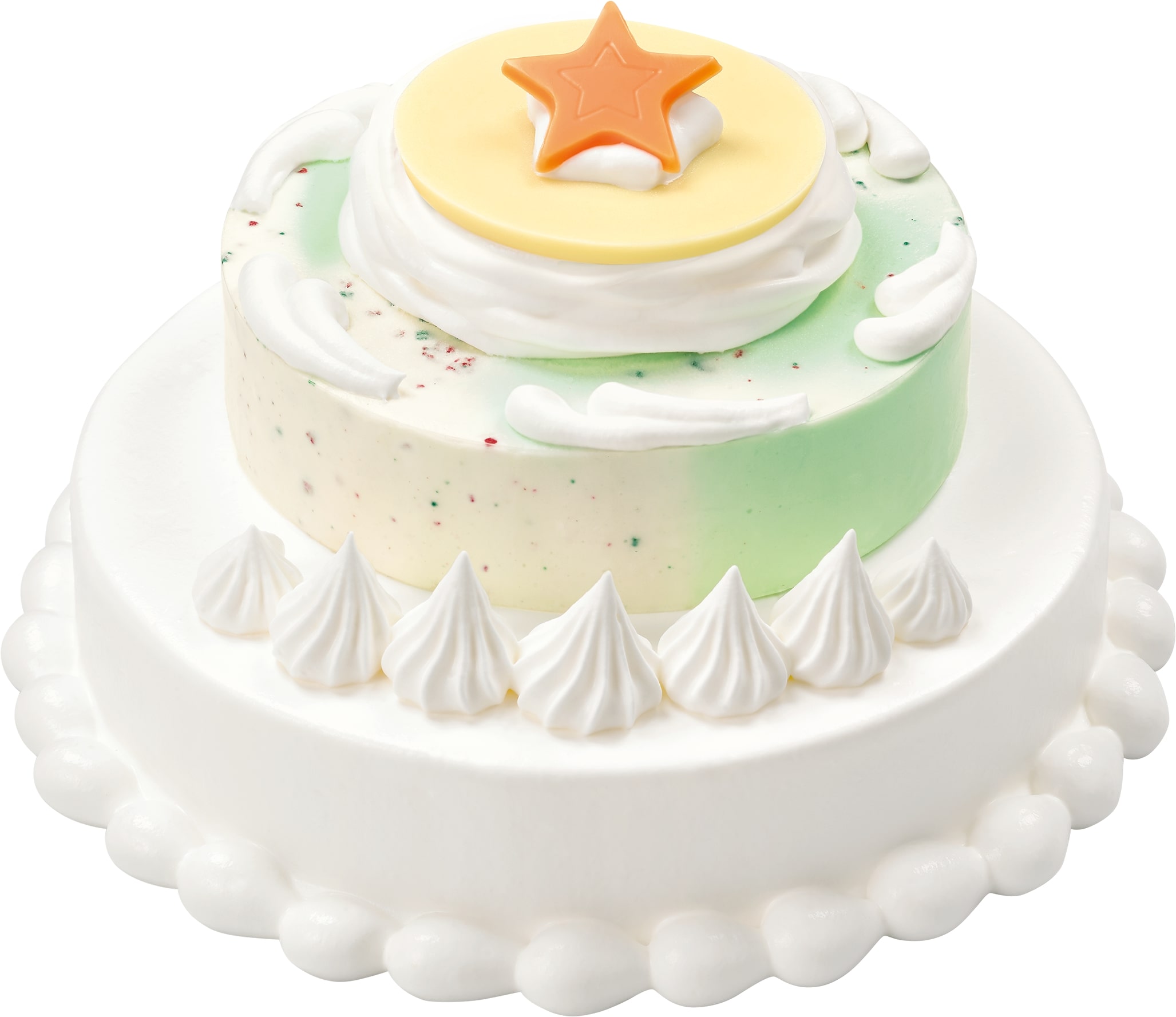 2段重ねのアイスクリームケーキ「ポッピングスター」イメージ