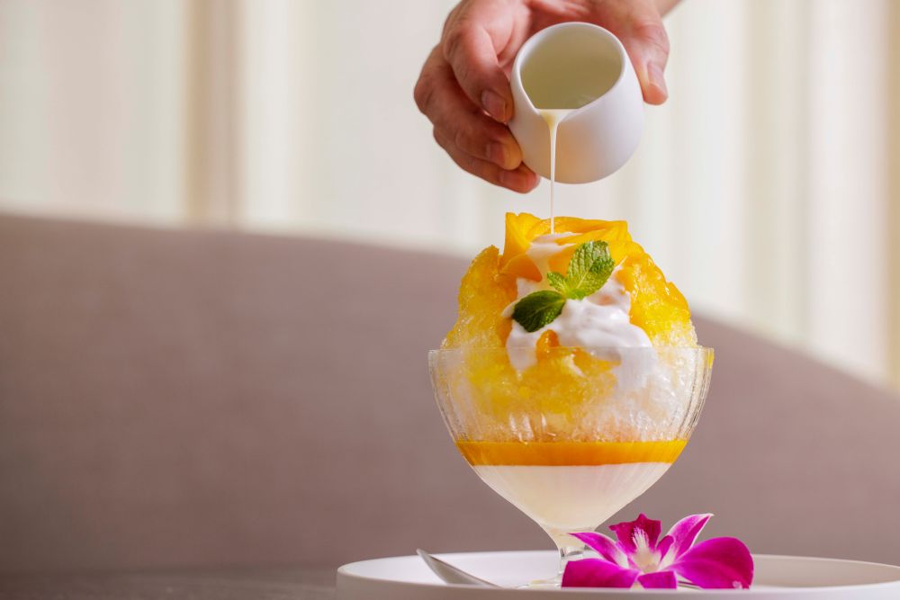 「マンゴーかき氷」税込み3,500円(サービス料含む)