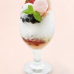 6階の「茶語（チャユー）ティーサロン」で販売される各日10食限定「桃と鉄観音のハロハロ」1,650円