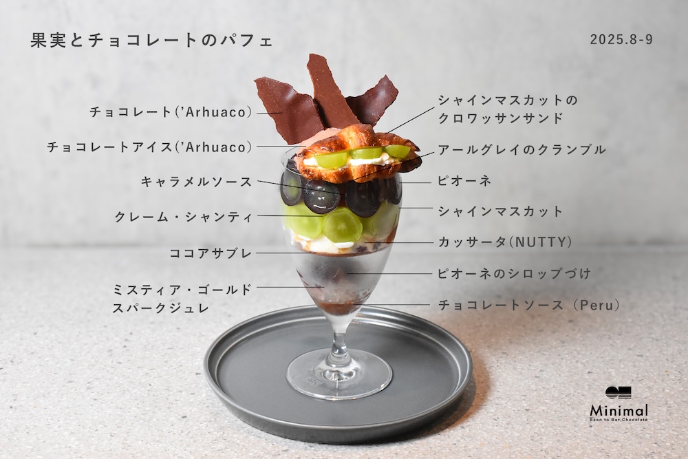 「果実とチョコレートのパフェ -シャインマスカットとピオーネ-」イメージ