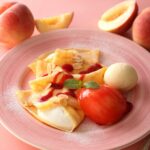 「ピーチメルバクレープ バニラアイス添え」税込み1,540円