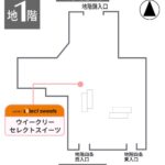 「ベル イデ パティスリー」大丸京都店出店時の場所のマップビジュアル