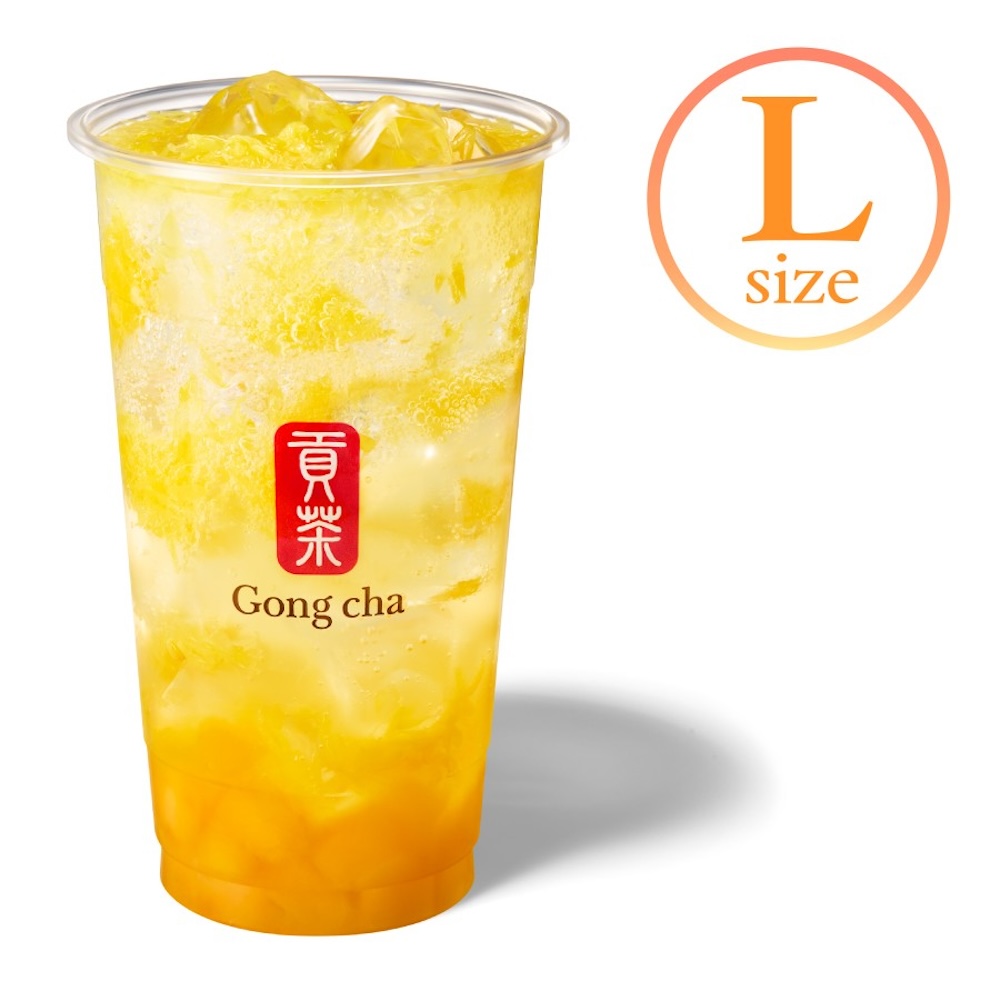 「FRESH マンゴー&オレンジ スパークリングティー」Lサイズ・税込み780円