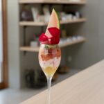【昼の部】「Kazu Bake」の「スイカとフランボワーズバジル、無花果カポナータのパフェ」1,600円