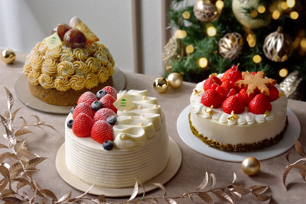 ホテル椿山荘東京の2025年クリスマスケーキ3種のイメージ