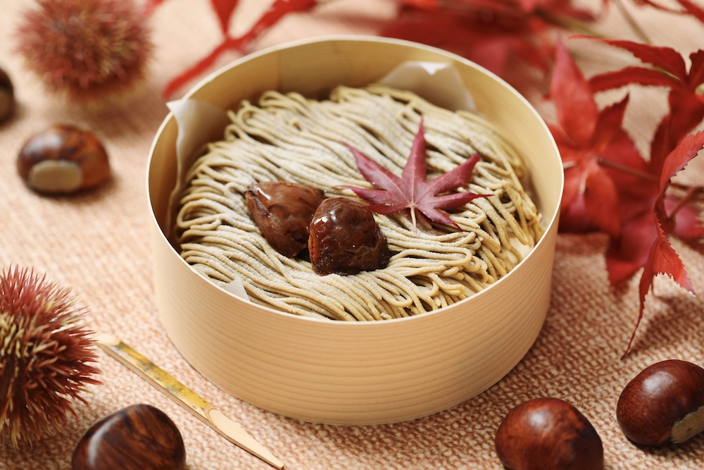 10月1日〜10月31日に販売される「和栗とほうじ茶のプチモンブラン」税込み1,850円