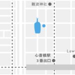 「ブルーボトルコーヒー 心斎橋カフェ」マップビジュアル