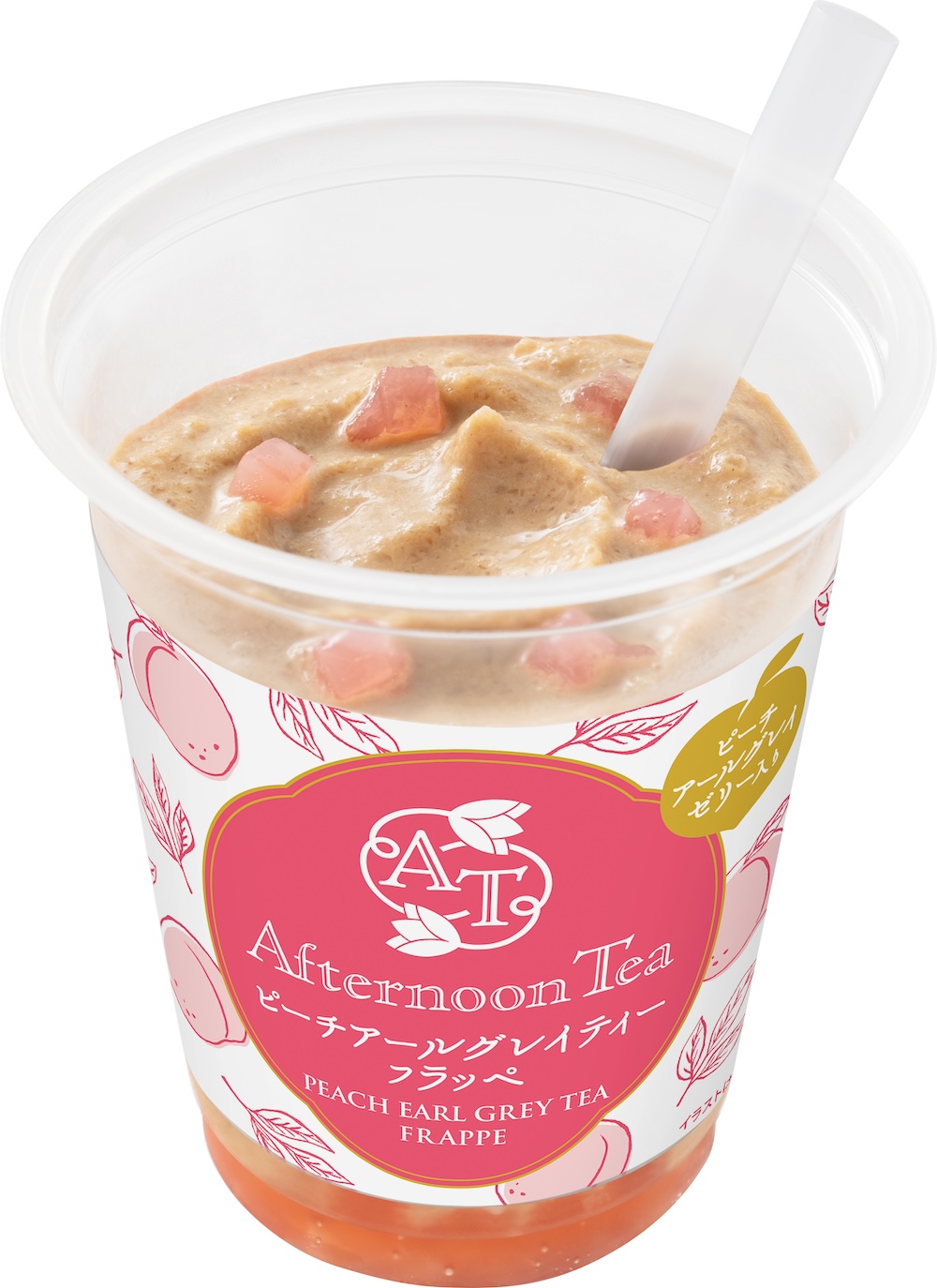 「Afternoon Tea」監修「アフタヌーンティーピーチアールグレイミルクティーフラッペ」税込み360円