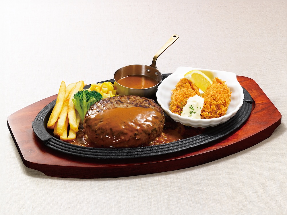 「黒×黒ハンバーグ＆牡蠣フライ」税込み2,178円