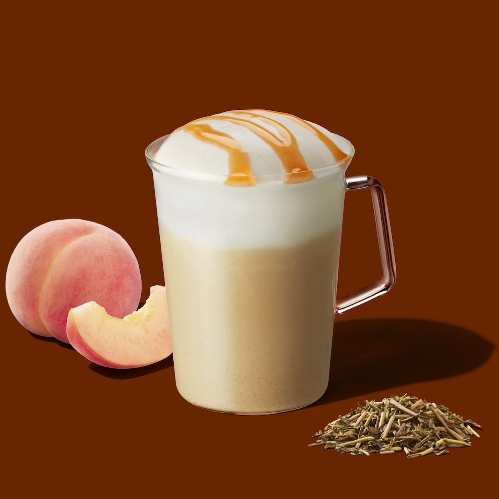 「ほうじ茶と桃のムース ティー ラテ(ホット)」イメージ