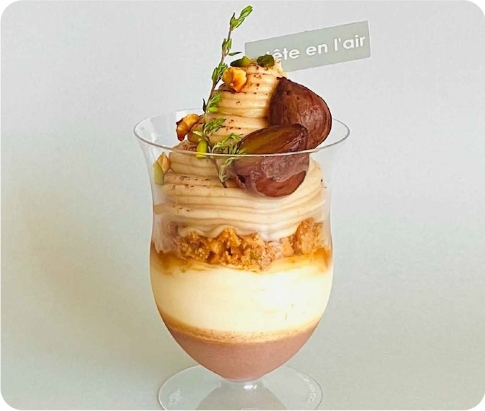 「テタンレール」の阪神梅田本店限定「モンブランパフェ」1,080円