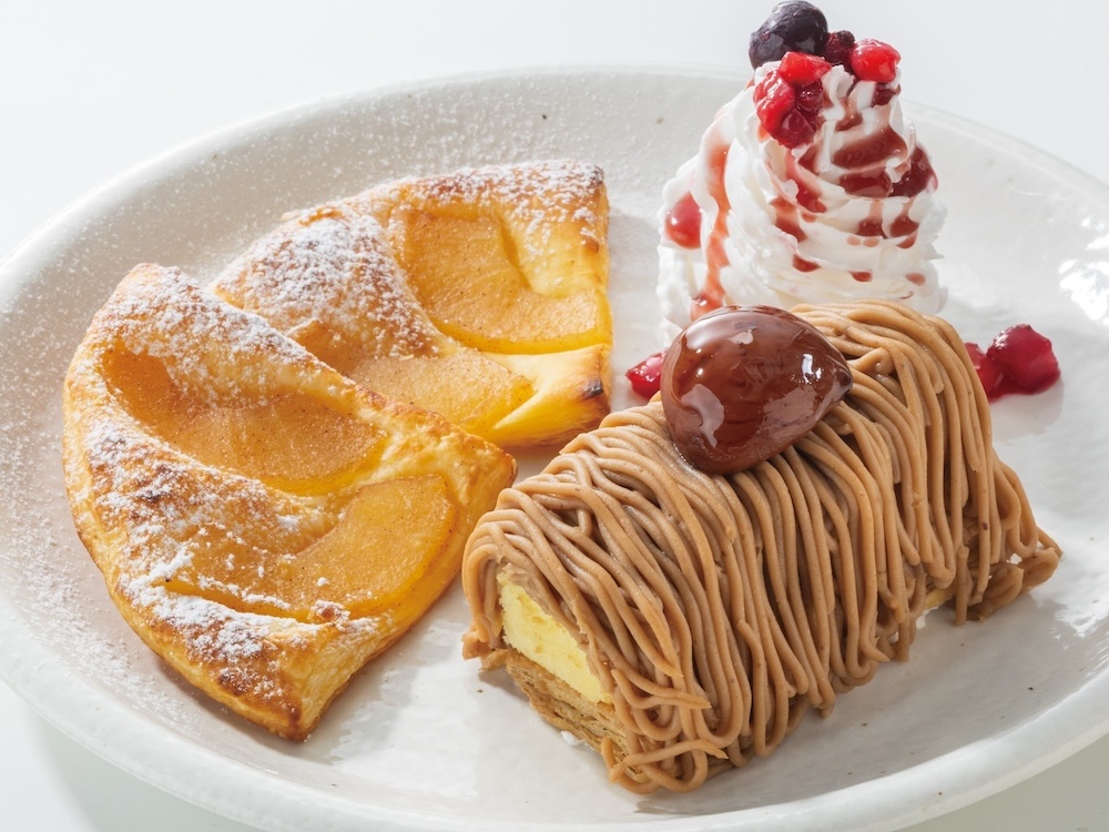 「マロンのしぼりたてモンブランと焼きたてりんごパイ」税込み790円