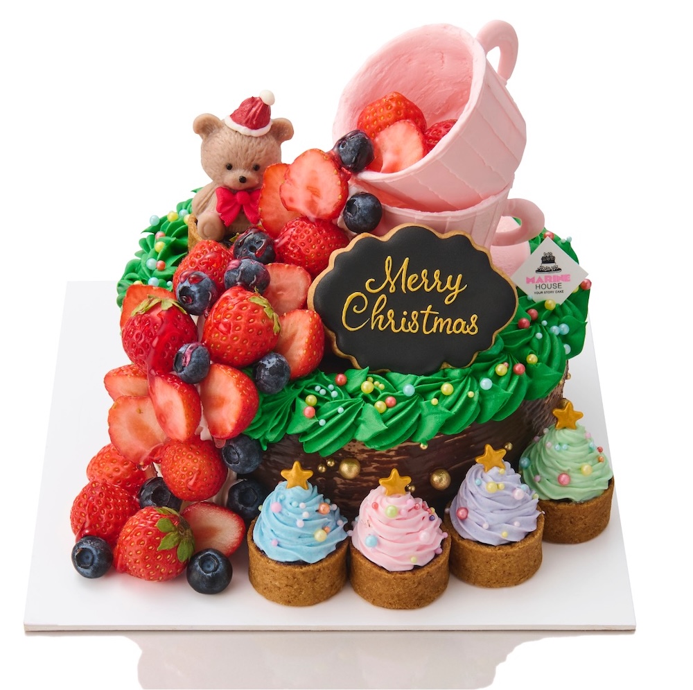 「マリーンハウス」の渋谷ヒカリエ限定「Twinkle Berry Cup～夜更かしくまのTea Party～」15,984円