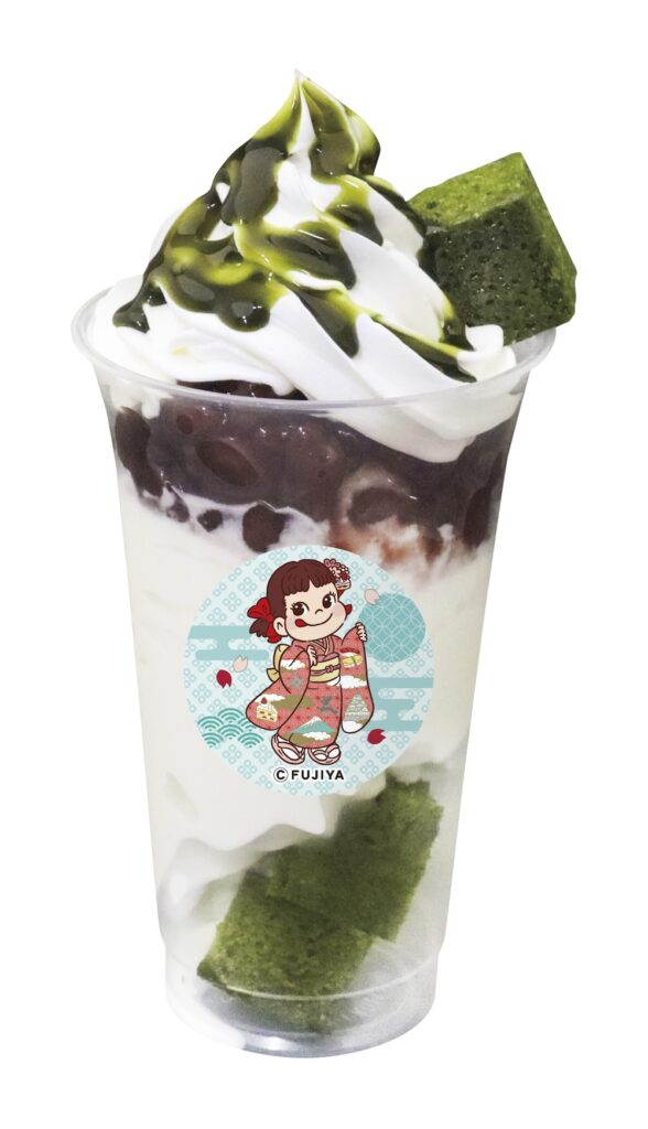 「甘味処ふじや ミルキー×抹茶ぱふぇ」税込み750円