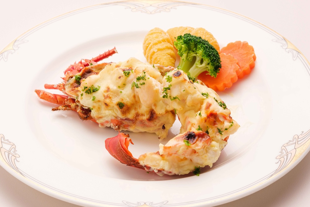 40個限定「那珂湊のイセエビ ロブスターテルミドール バターライスと3種の野菜添え」3,200円