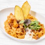 「さつまいもづくしのブラウンソースパスタ」税込み1,280円