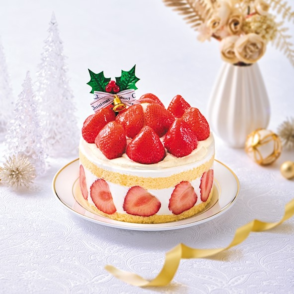 予約限定「あまおう苺たっぷりの贅沢クリスマスショートケーキ」税込み9,900円