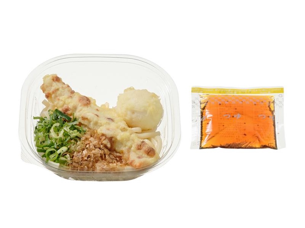 「お月見冷しちく玉天うどん」税込み591円（北海道、東北、関東、甲信越、北陸、東海、鳥取県、島根県、岡山県、広島県、四国）