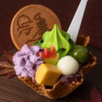10月31日まで販売される「祇園辻利」東京スカイツリータウン・ ソラマチ店の「ツリーソフトおいも」税込み980円