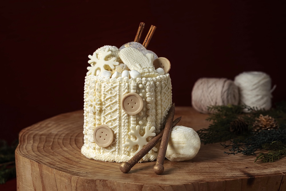 「Christmas Knit Cake」