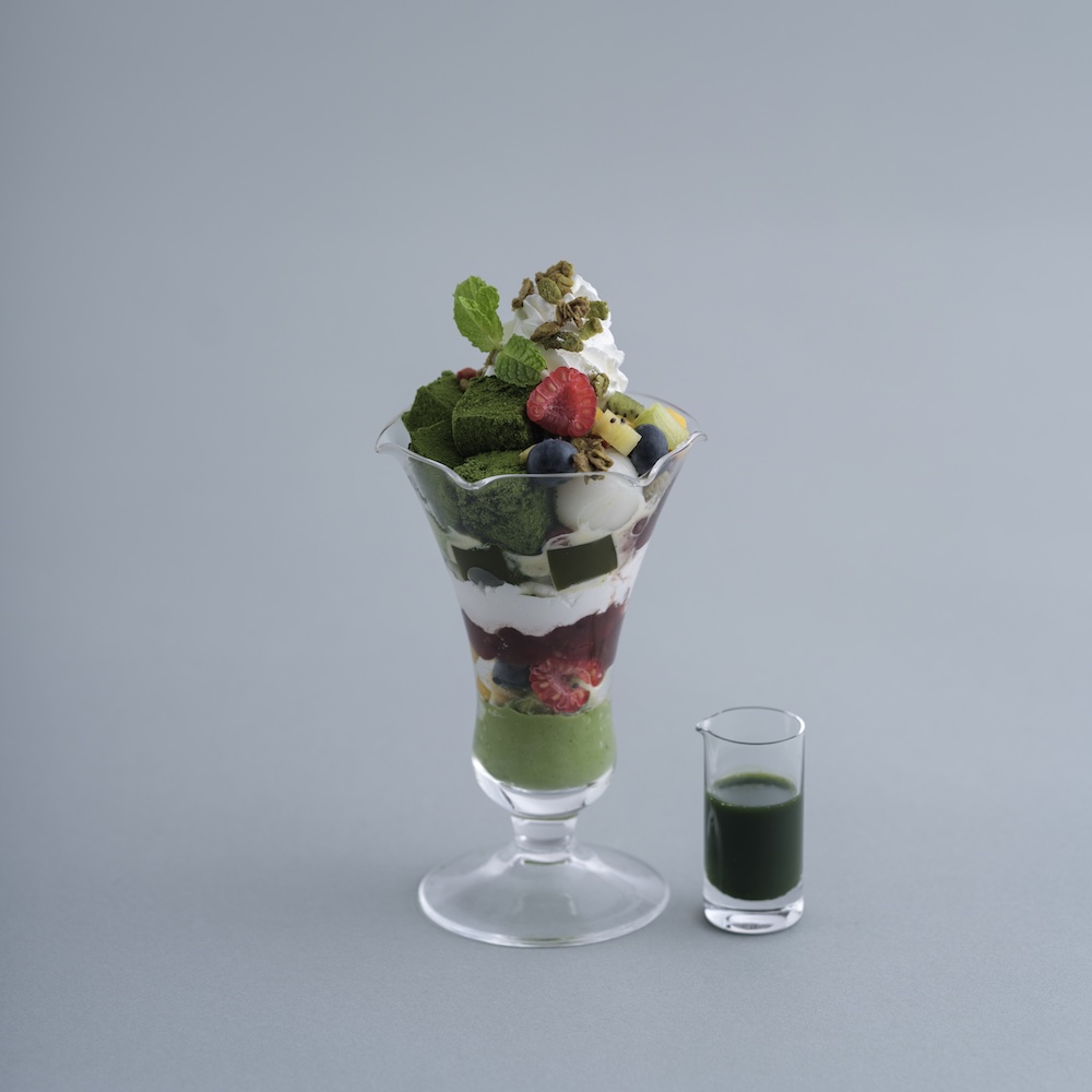 「抹茶わらび餅の茶々水パフェ」イメージ