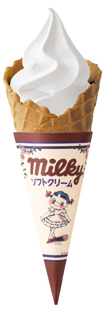 「プレミアムmilkyソフトクリーム」コーン・税込み480円
