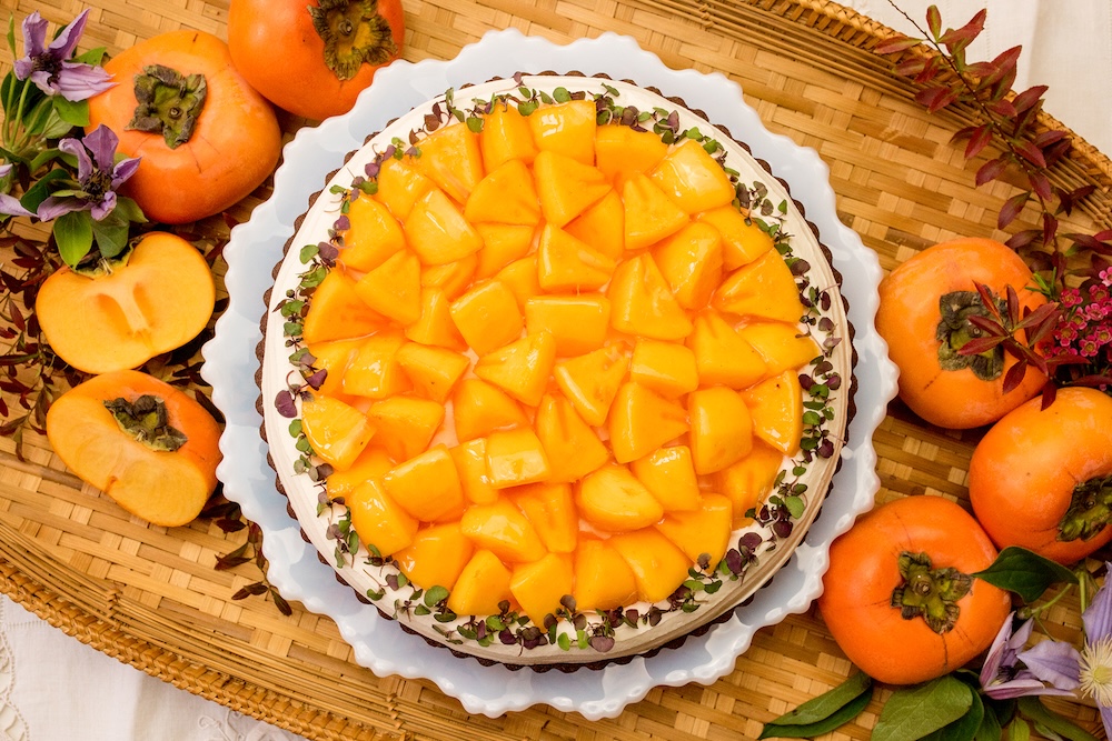 「福岡県産 “秋王”とチョコレートのタルト」イメージ