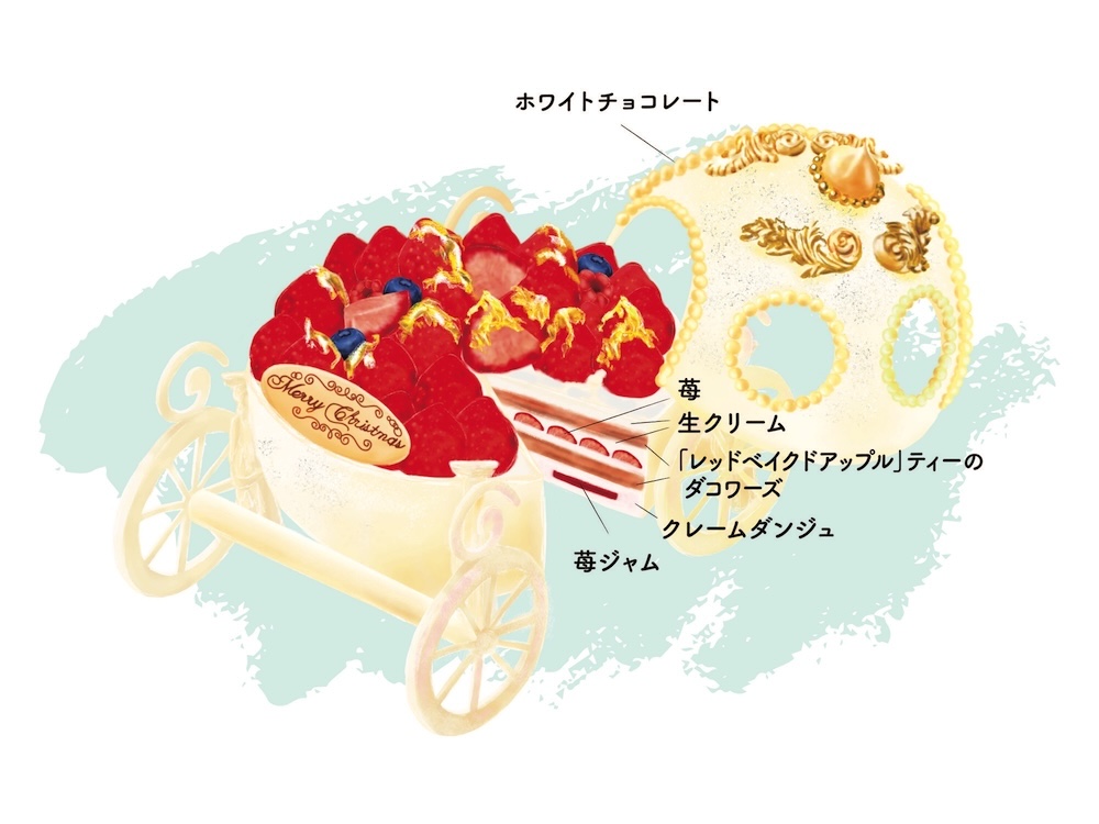 限定30台シグネチャーケーキ「苺とホワイトチョコレートの馬車ケーキ」税込み19,000円