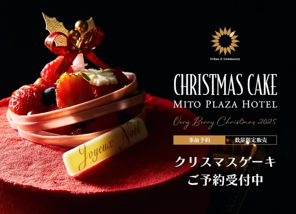水戸プラザホテルの2025年クリスマスケーキのイメージ