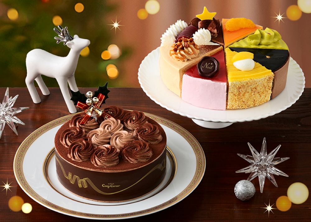 左から「クリスマスチョコレートケーキ」税込み5,076円、「クリスマスアソート」税込み5,130円(いずれも送料・クール代含む)