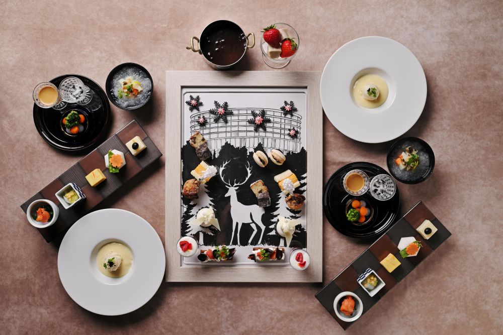 和のアフタヌーンティーセット「Art of Plate 冬うらら」イメージ