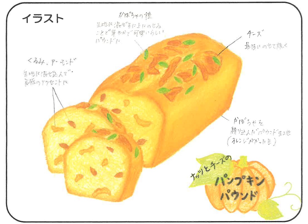 「ごろごろナッツのパンプキンパウンド」デザインイメージ