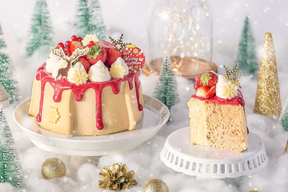 「苺と紅茶のXmasシフォンケーキ」イメージ