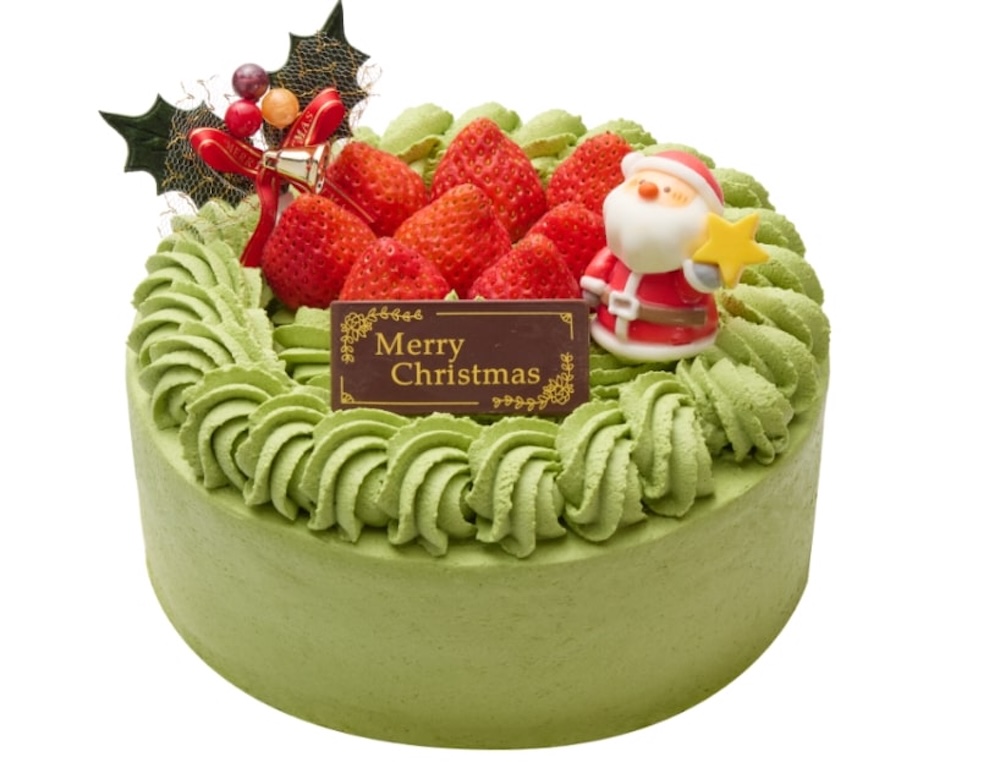 3サイズ展開される「お茶屋のクリスマスケーキ（抹茶）」税込み4,644円〜