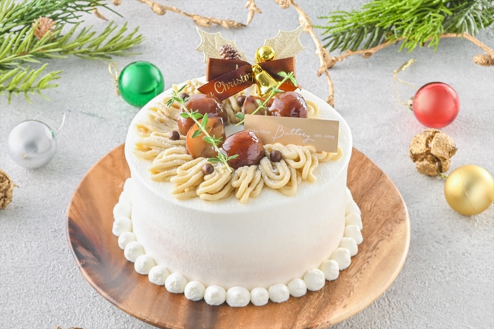 「バタリークリスマスモンブランショートケーキ」イメージ