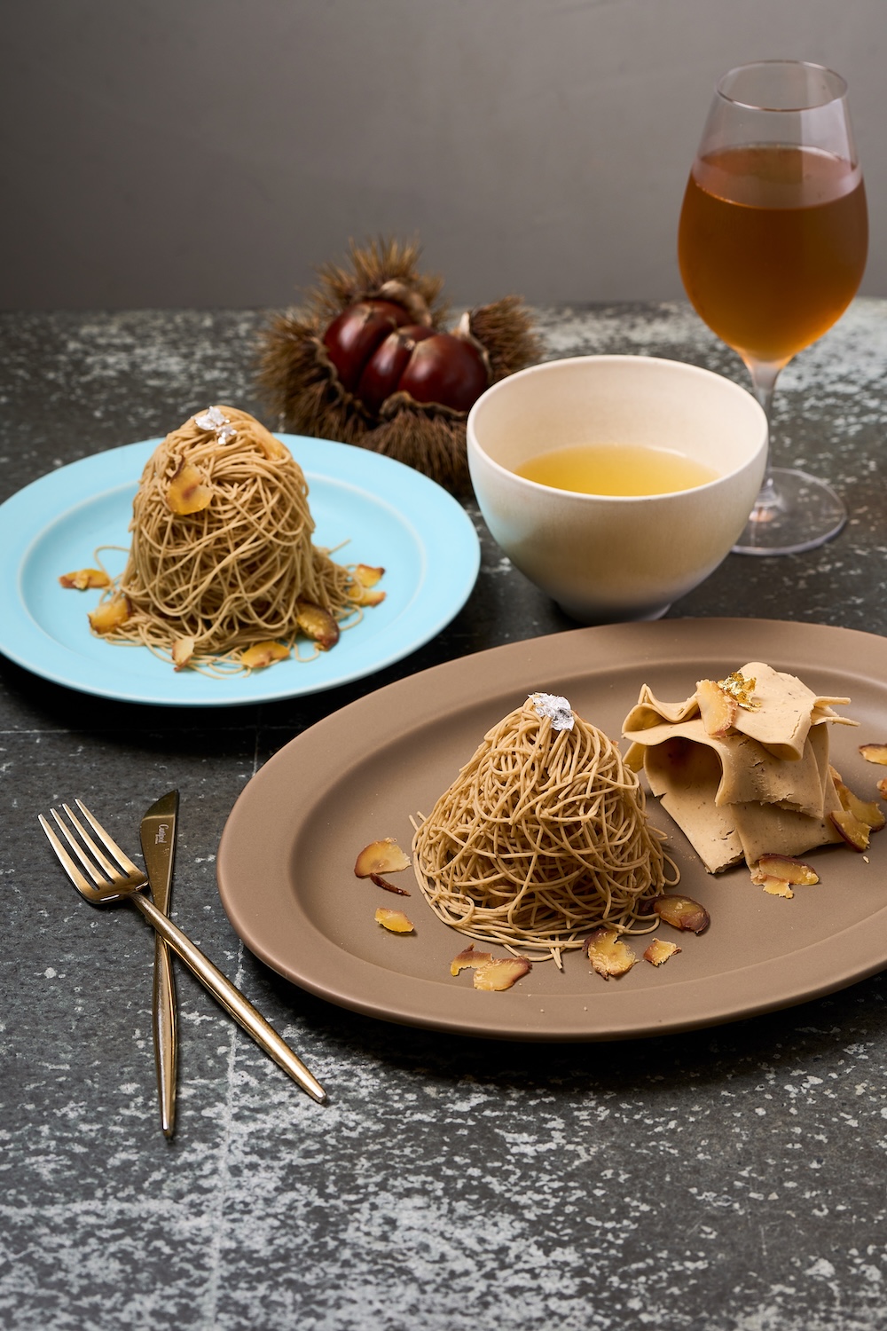 午前限定「食べ比べミニモンブランセット」2,480円