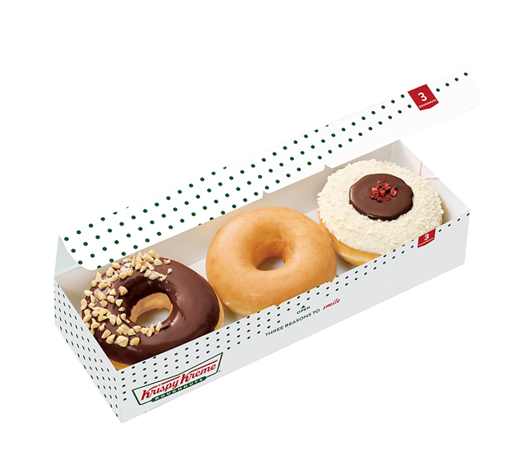 「おすすめ！ ボックス（3個）​​」テイクアウト・税込み918円、イートイン・税込み935円