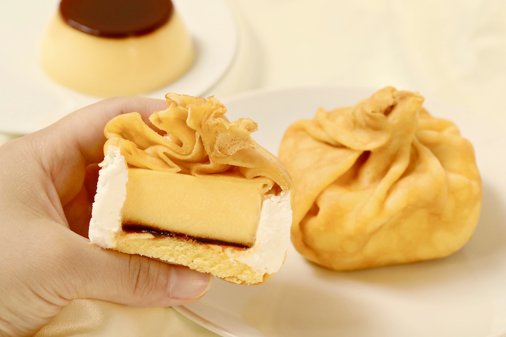 「パステルのプリン包みクレープ」