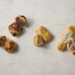 左から「加賀菓子処 御朱印」の「和ふぅパイ栗」270円、「一六本舗」の「クルミーユ」152円、「明正堂」の「餅あんパイ」324円