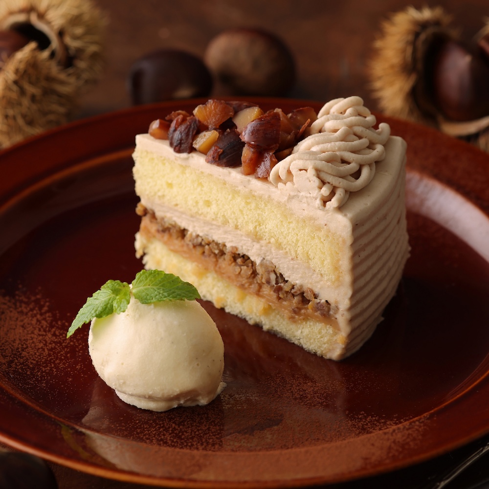 「栗のショートケーキ バニラアイス添え」税込み1,540円