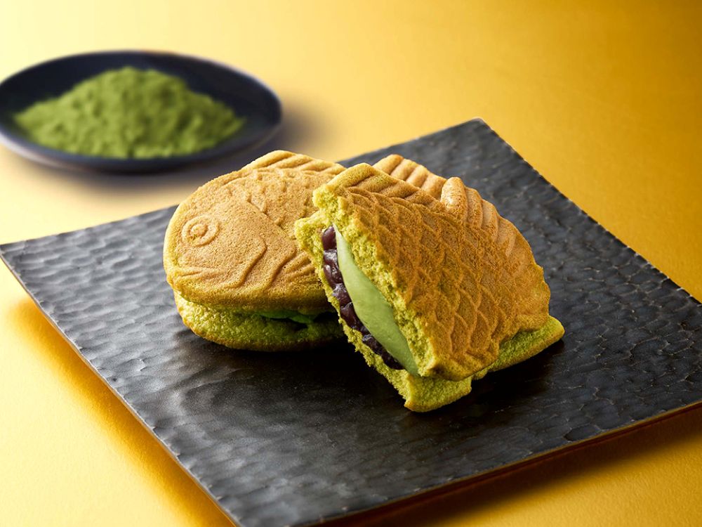 「宇治抹茶・茶たい焼（抹茶あずき）」税込み希望小売価格は199円（沖縄県のみ248円）