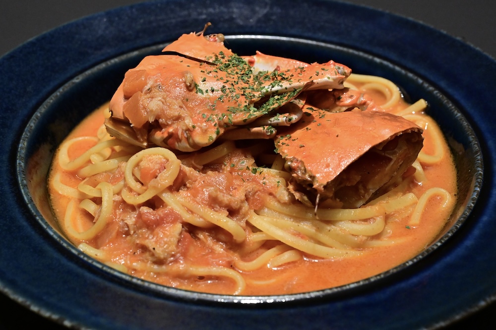 「生パスタ 渡り蟹のトマトクリーム」税込み1,650円