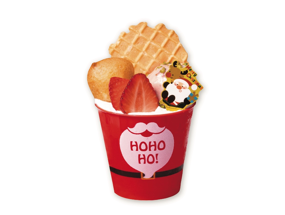 11月28日〜12月25日に展開される「いちごのショートケーキパフェ」530円